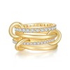 MINDDHA 14K Gold Plated Interlocked Stackable Rings for Women -