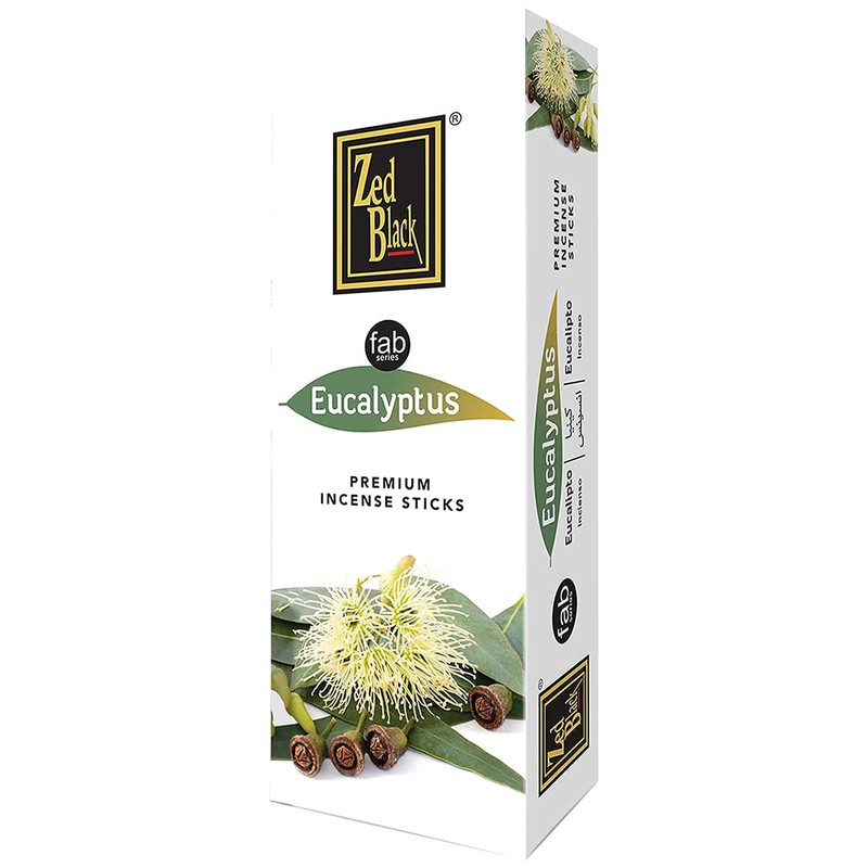 ZED BLACK Premium Eucalyptus Natural Incense Sticks - 20 Sticks