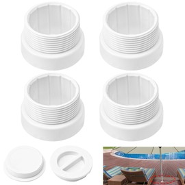 Braveboy 4 Pack 1 3/4" Pool Umbrella Stabilizer Adapter/Threaded Adapter Sleeve Suitable For Outdoor Deck Patio Umbrella Inserts