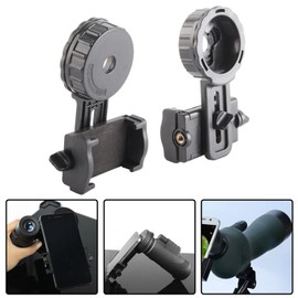 Lazmin Telescopio Adaptador de Foto de teléfono, Adaptador de teléfono Universal Montaje Telescopio de conexión o Microscopio a teléfonos Inteligentes, Microscopio y telescopio compatibles