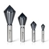 ColumPRO 4PCS Cobalt Single-End Countersink Chamfer Tool Set - Heavy-Duty