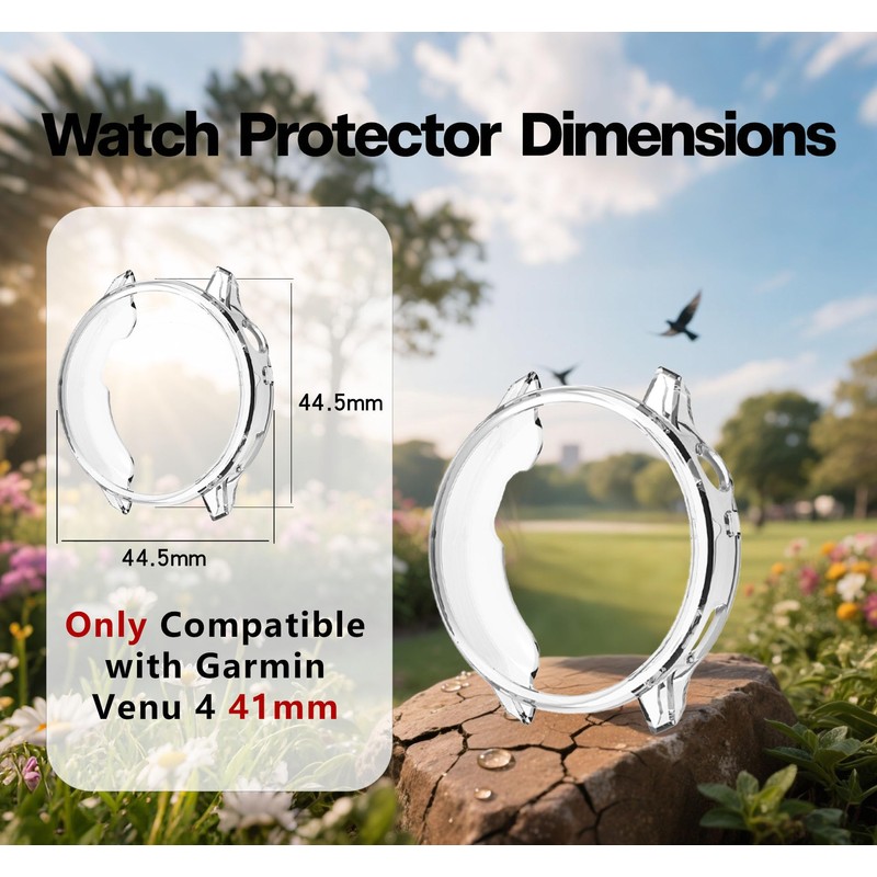 Watch Screen Protector for Garmin Venu 4 41mm and Soft