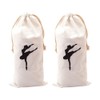 Zerodeko 2pcs Womens Pointe Shoe Bag Drawstring Shoe Bags for