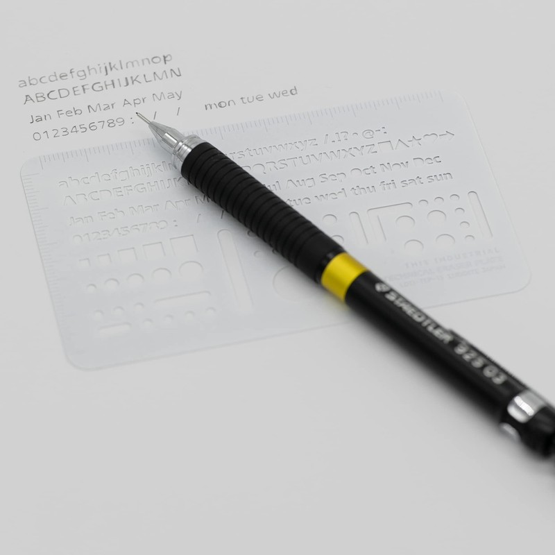 Radite LDTI-TEP-15 Letter Eraser Template TECHNICAL ERASER PLATE WHITE