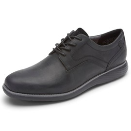 Rockport Men's Garett Plain Toe Oxford, Black, 9.5 Wide