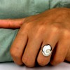 81stgeneration Women's 925 Sterling Silver 2.4 mm Oval Shiva Eye