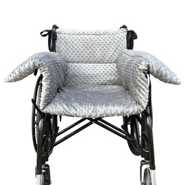 Jeelathy Wheelchair Cushion & Pad, Comfortable Chair Cushions Prevent Pressure Sore, Non-Slip Support Pillow, Tailbone & Spine Support Wheelchair Seat Cushions with Full Armrest Covers