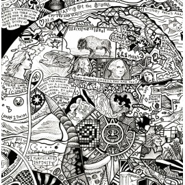 PRINT Ink Drawing "Cognitive Overload" (16x22" acid free) - signed and SN/100