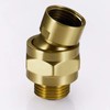 Brushed Gold Shower Head Adapter, Biveah Brass Shower Arm Swivel