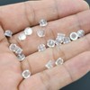 Earring Backs Rubber,50pcs Soft Clear Earring Backs for Studs,Hypoallergenic Silicone