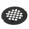 Matte Black Snap-in Shower Drain Cover Replacement, Welsan Stainless Steel
