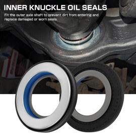 Dexepe Front Axle Seal and Greaseable U Joint Kit with Seals O Rings Greaseable U Joints Compatible with Ford F250 F350 Super Duty 2005-2014, Replacement for 2017426 2014835 54983 25-332X SPL55-3X