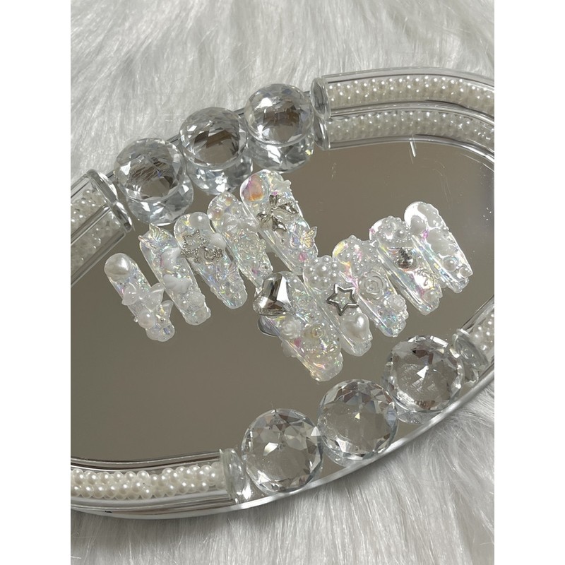 Mongul Gyaru Handmade Nail Tips - Long Ballerina / 몽글