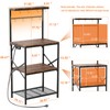 Kitchen Bakers Rack with Power Outlet & LED Lights, Small