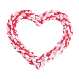 Heart Rope Dog Toy, Chew Toys for Dogs, Dog Chew Toys, Heart Shaped Rope for Valentine's Day, Pets Cotton Chewing Supplies, Dog Rope Chew Toy, Pet Teeth Cleaning
