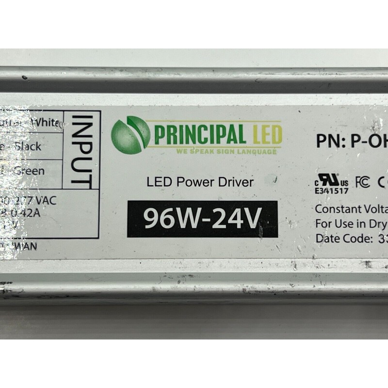 Principal LED Universal Power Supply Driver P-OH096-24-HE Class 2 96W