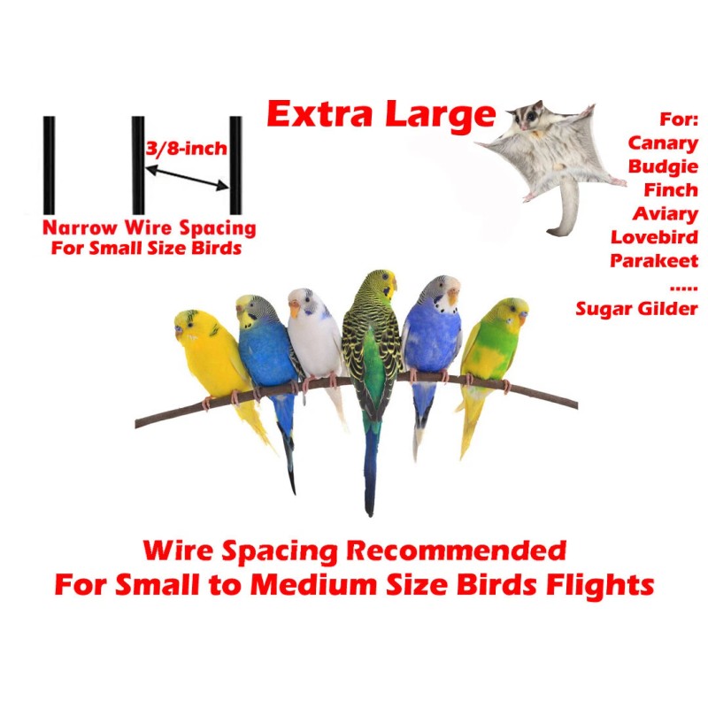 Mcage 36" X-Large Tight 3/8-inch Bar Breeding Flight Bird Cage