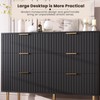 GarveeHome Fluted 6 Drawer Dresser for Bedroom, 47.2" Wide Modern