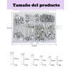 JIAQCN 210piezas Seguros para Ropa,Seguros para Pines,Pequeño y portátil, Adecuado