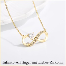 PDTU Gifts for Mum, Grandma, Infinity Sign Necklace for Mum, Grandma, Mother's Day Gift for Mother, Grandma, Best Mum Grandma Gift for Mother's Day, Birthday, Christmas, Cubic Zirconia, Cubic Zirconia