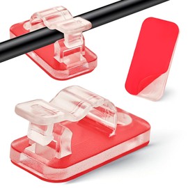 100 Stück Selbstklebende Kabelhalter, Kabelclips, Selbstklebend oder Lochen, Kabelhalter Wand für Netzkabel, USB Ladekabel, Kabelmanagement, Kabelbefestigung Lichterkette