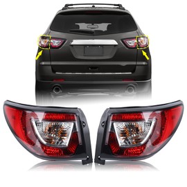 KAMDKI 1 Pair Tail Light Rear Lamp Compatible for 2013-2017 Chevy Traverse Left Driver And Right Passenger Side With Bulbs Both Lights 84266019 23301756 GM2804112 84266020 23301757 GM2805112
