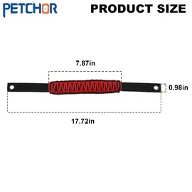 PETCHOR Roll Bar Grab Handles, Roll Bar Paracord Premium Grip Handles for Ford Bronco Accessories 2021-2024, 2 Pack (Red)