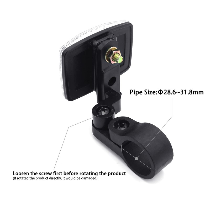 MFC PRO Bike Front Reflector for Handlebar (WHITE)