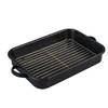 Granite Ware Open Roasting Pan with Flat Rack (Speckled Black)