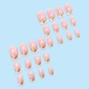 24Pcs French Tip Press on Nails Short Square Fake Nails