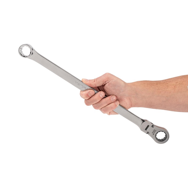 TEKTON 22 mm Long Fixed/Flex Head 12-Point Ratcheting Box End
