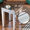 Merax End Modern Side Crystal Designs Shinny Glass Corner Table
