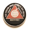 32 Year AA Medallion - Orange & Black Tri-Plate Alcoholics