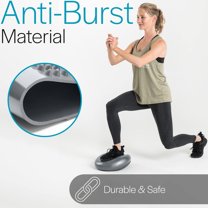 Inflatable Wobble Cushion Stability Training Air Pad Board With Pump