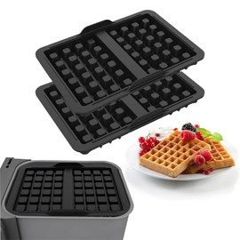 Hot Air Fryer Accessories, Waffle Baking Mould for Ninja Dual AF400EU & AF300EU & AF451EU & SL400EU & AF500DE, for Ninja Airfryer Accessories, Air Fryer Accessories Baking Moulds, Compatible with