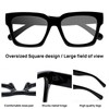 OCCI CHIARI Oversized Reading Glasses for Men 2.5 Thick Square