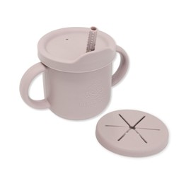 Bubba Bear Baby Cup with Straw | Weighted Sippy Cups for Babies from 6 Months | Non Spill Straws Bottle for Toddlers | Easy Toddler Drinking Water Bottles with Lid for Kids Weaning & Transition