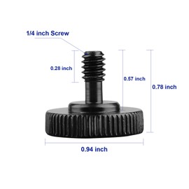 ChromLives Thumb Screw Tripod Screw Camera Quick Release 1/4" Thumbscrew L Bracket Screw Mount Adapter with Bottom 1/4"-20 Female Thread (Pack of 2)