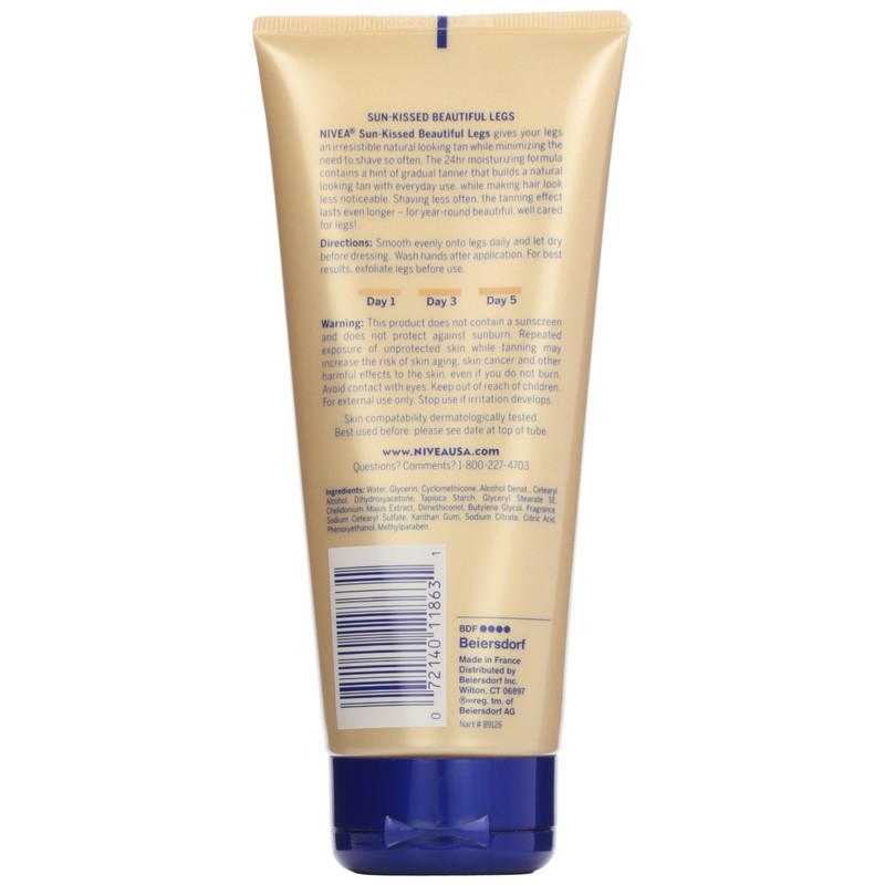 Nivea Sunkissed Beautiful Legs, for Fair to Medium Skin, 6.7 Ounce