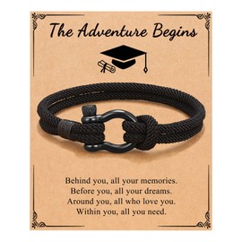 PINKDODO Class of 2024 Graduation Gifts for Him Male Best Seniors High 6th Graduation Bracelets Graduate Grad Gift for Boys Men