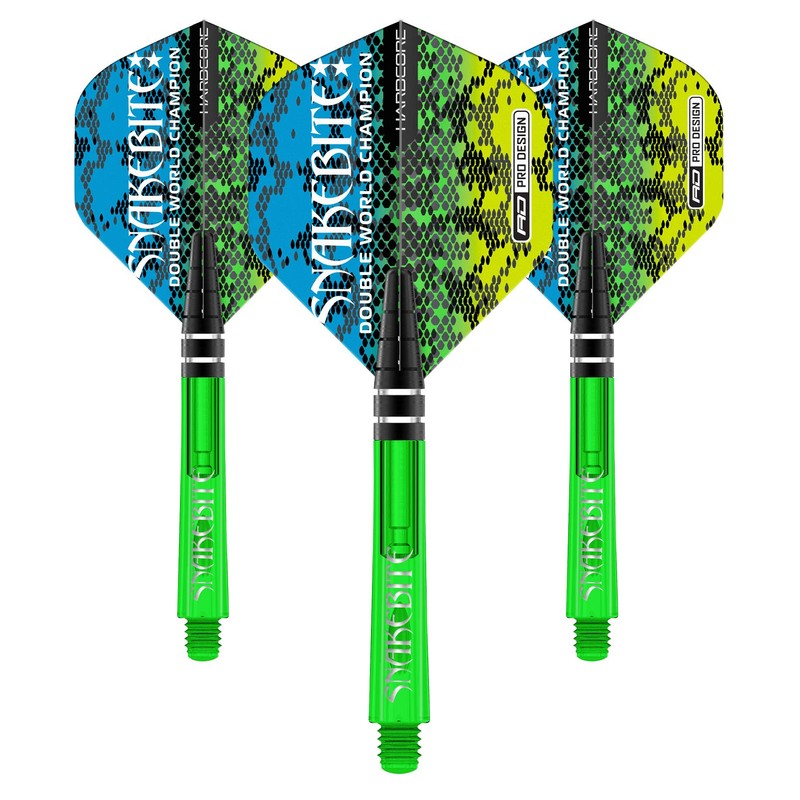 RED DRAGON Peter Wright Snakebite Hardcore Dart Flights and Nitrotech