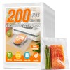 FUNFERY Pre-cut Vacuum Sealer Bags for Food, 200 Quart 8"