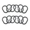 12 Pcs Plastic Shower Curtain Ring,Bathroom Shower Window Rod,C-Shaped Shower
