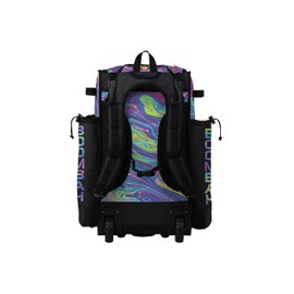Boombah Superpack Hybrid Rolling Bat Bag - Lava 2.0 Bat Pack Multicolor - Wheeled & Backpack Version