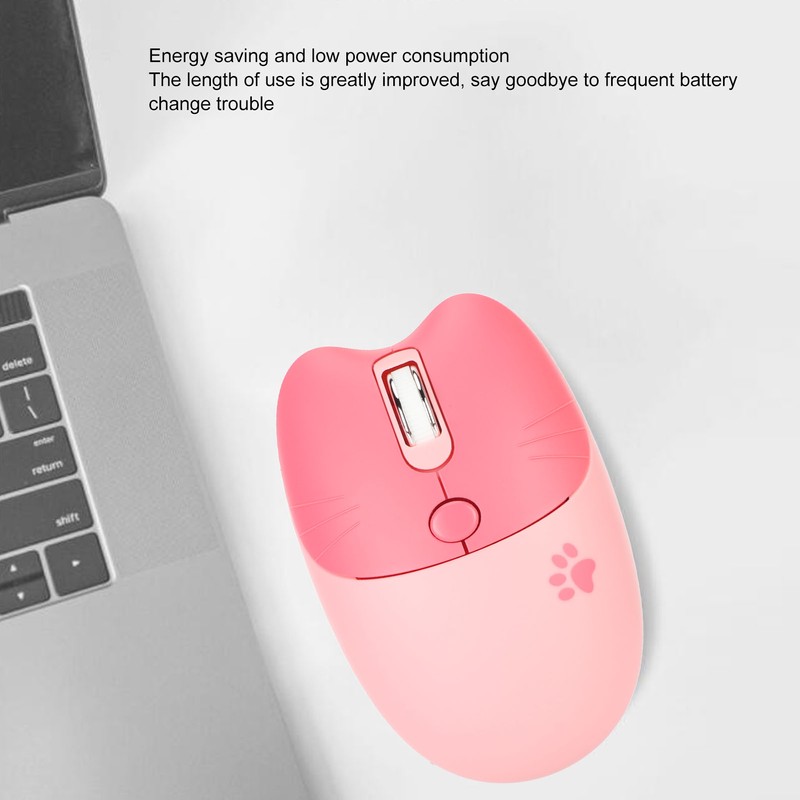 2.4G Cat Wireless Mouse Mute USB Receiver Cute Portable 3