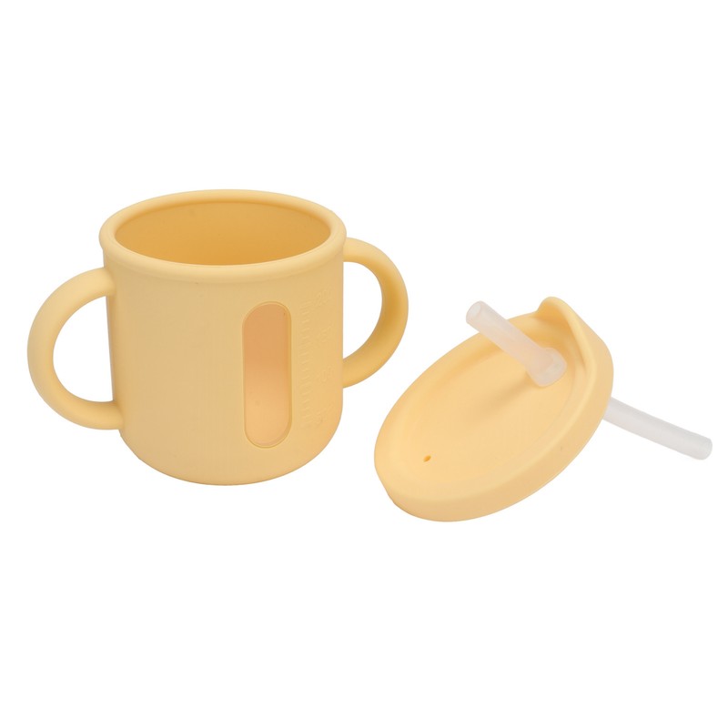 Silicone Sippy Cups Double Handles Lightweight Toddler Training Cup with