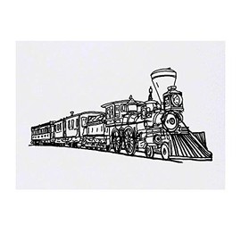'Steam Train' Temporary Tattoo - Water Resistant, Skin-Safe, Non-Toxic Transfer (TO00033118)