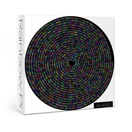Pi π Day Puzzle for Adults 1000 Pieces, Round Rainbow Jigsaw Puzzle, Hard Impossible Puzzle by Number
