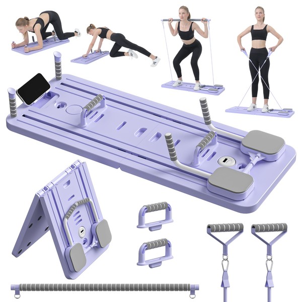 JANUA Pilates Board - Pilates Reformer Set, Multi-Purpose Foldable Pilates