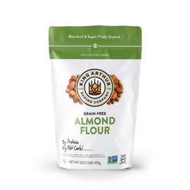 King Arthur Flour, Almond Flour, Certified Gluten-Free, Non-GMO Project Verified, Certified Kosher, Finely Ground, 16 Ounces, 4 Count (Packaging May Vary)